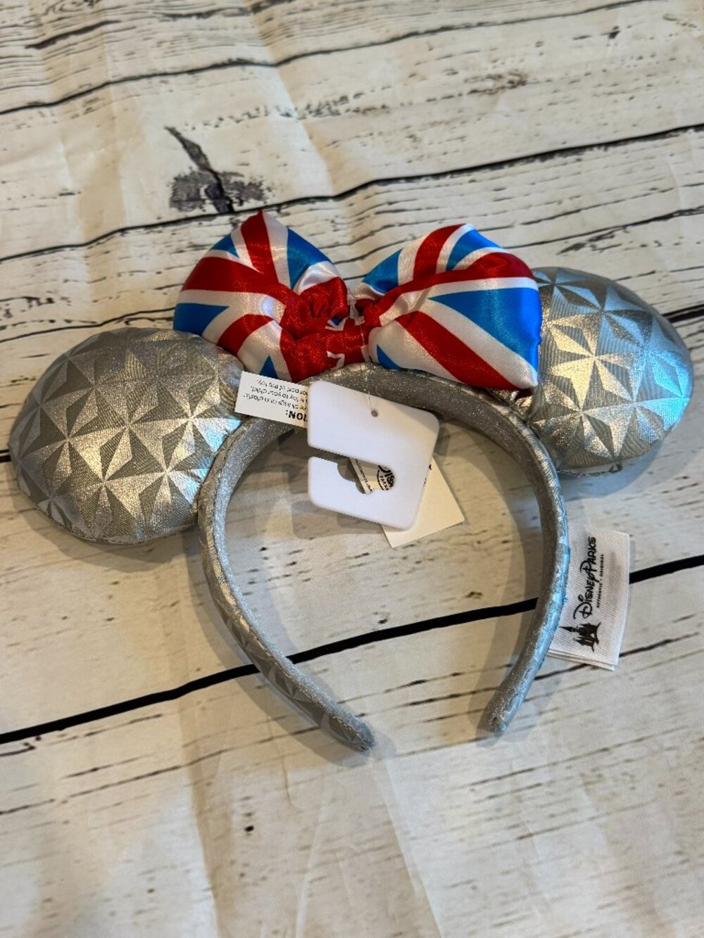Disney Parks Epcot UK Flag Themed Mickey Ears NWT